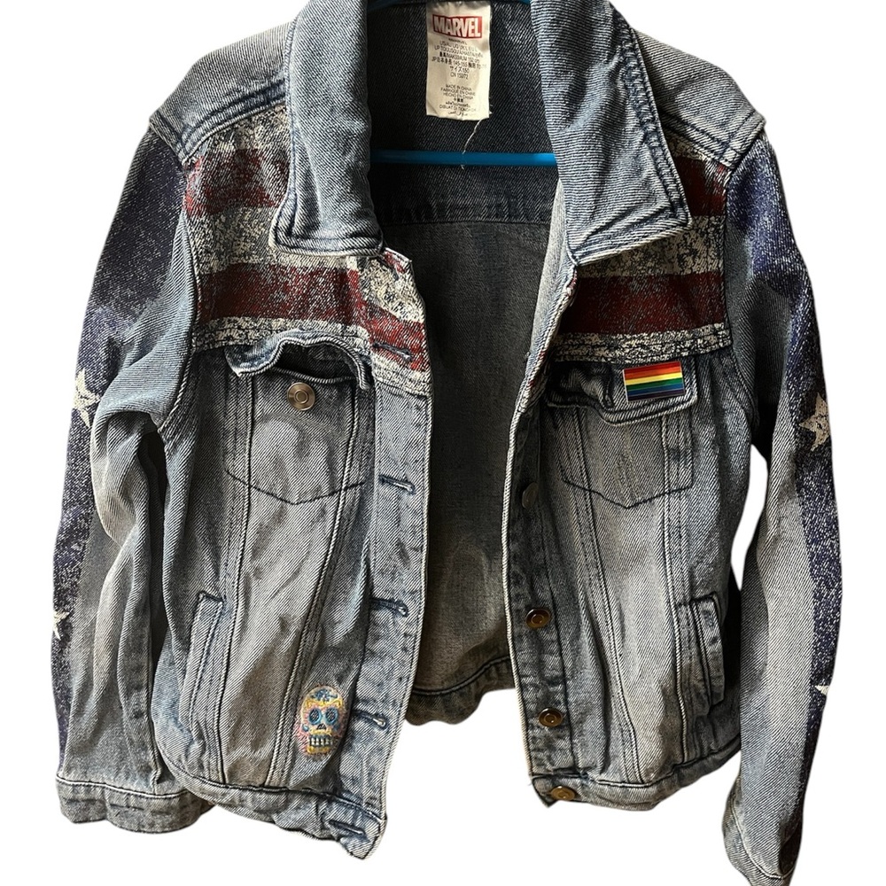 Used DISNEY MARVEL Kids America Chavez Jean Jacket Size L